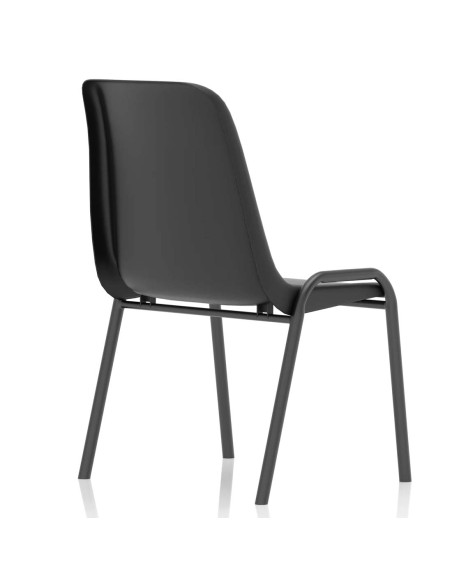 Polly Medium Back Stacking Polypropylene Visitor Office Chair Black BR000202 - pic 51151 | FastDaddyshop