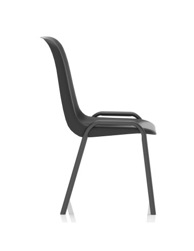 Polly Medium Back Stacking Polypropylene Visitor Office Chair Black BR000202