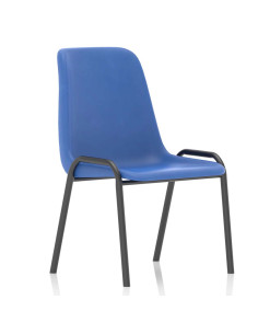 Polly Medium Back Stacking Polypropylene Visitor Office Chair Blue BR000203