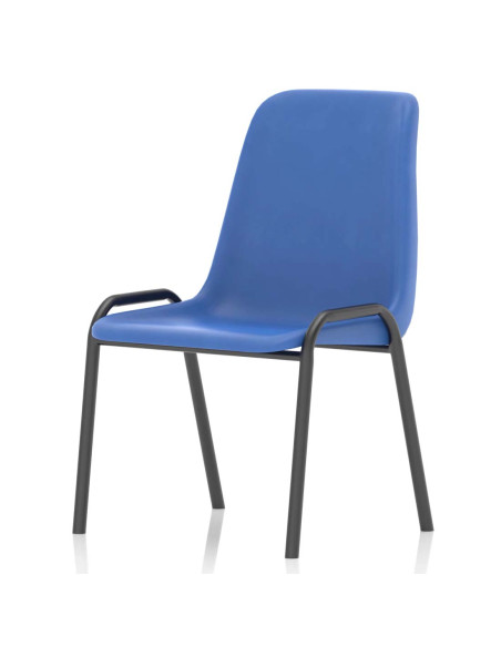 Polly Medium Back Stacking Polypropylene Visitor Office Chair Blue BR000203 - pic 51157 | FastDaddyshop