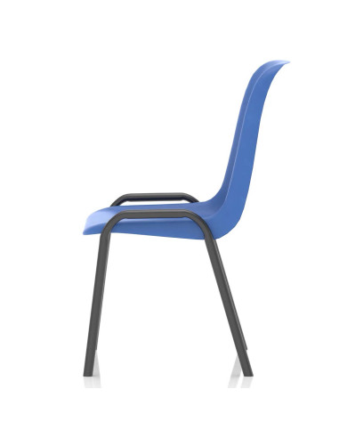 Polly Medium Back Stacking Polypropylene Visitor Office Chair Blue BR000203