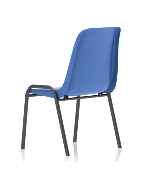 Polly Medium Back Stacking Polypropylene Visitor Office Chair Blue BR000203 - pic 51159 | FastDaddyshop