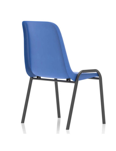 Polly Medium Back Stacking Polypropylene Visitor Office Chair Blue BR000203
