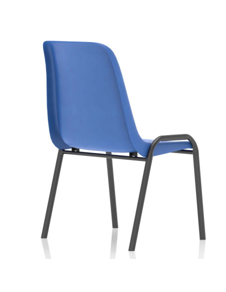 Polly Medium Back Stacking Polypropylene Visitor Office Chair Blue BR000203 - pic 51161 | FastDaddyshop