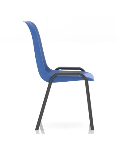 Polly Medium Back Stacking Polypropylene Visitor Office Chair Blue BR000203