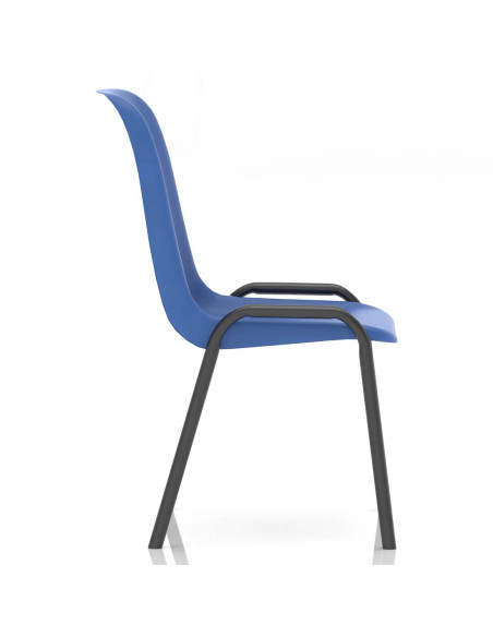 Polly Medium Back Stacking Polypropylene Visitor Office Chair Blue BR000203 - pic 51162 | FastDaddyshop