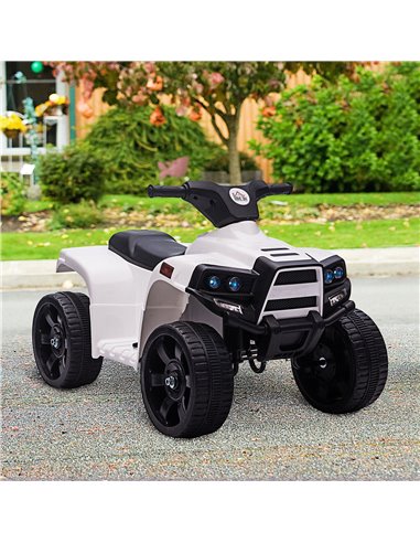 HOMCOM 6 V Kids Ride on Cars Quad Bike Electric ATV Toy Quad Bike for Toddlers w/ Headlights Battery Powered for 18-36 months Wh