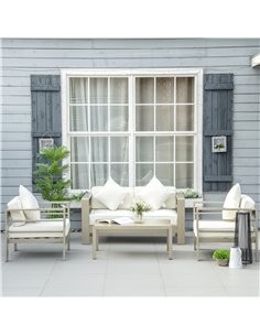 Outsunny 4 Pieces Outdoor Garden Furniture Set, Champagne Gold 84G-148V70GD 2