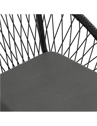 Outsunny 3 Piece Garden Furniture Set with Cushions, Round PE Rattan Bistro Set w/ 2 Armchairs & Metal Plate Coffee Table 863-14