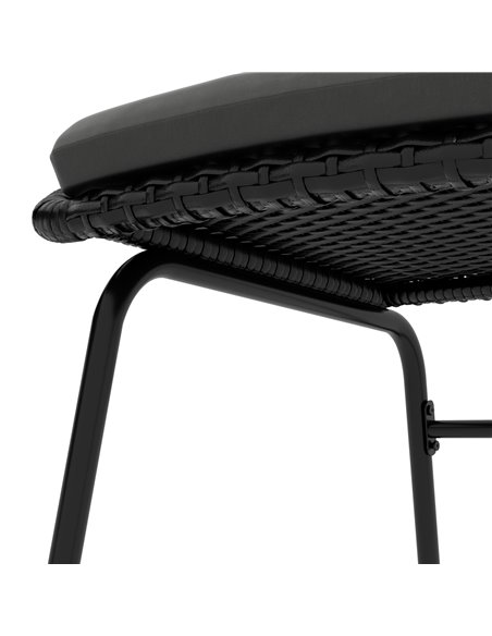Outsunny 3 Piece Garden Furniture Set with Cushions, Round PE Rattan Bistro Set w/ 2 Armchairs & Metal Plate Coffee Table 863-14 - pic 51263 | FastDaddyshop
