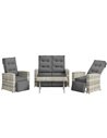 Outsunny 4 Piece Rattan Garden Furniture Set, Light Grey 860-288V70LG