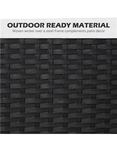Outsunny 4 Seater Rattan Garden Furniture Set 5 Pieces Outdoor Dining Set with Cushions, Umbrella Hole - Black 861-091V70BK - pic 51360 | FastDaddyshop
