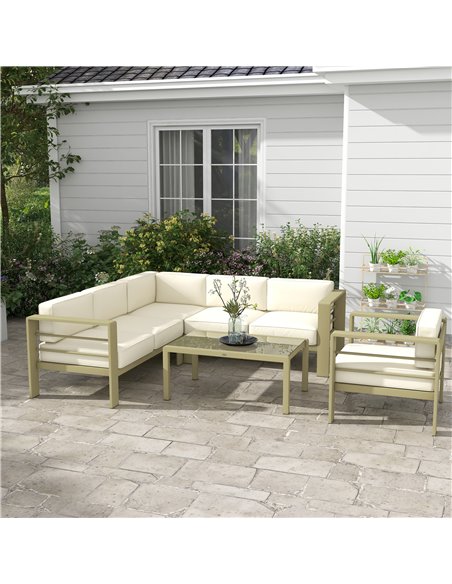 Outsunny 5-Piece Aluminium Garden Sofa Set, Gold Tone 84G-462V00CW - pic 51373 | FastDaddyshop