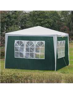 Outsunny 3 Meters Canopy Gazebo Marquee Replacement Exchangeable Side Panel Wall Panels Walls (Green) 01-0202 2