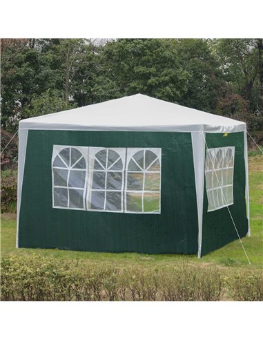 Outsunny 3 Meters Canopy Gazebo Marquee Replacement Exchangeable Side Panel Wall Panels Walls (Green) 01-0202