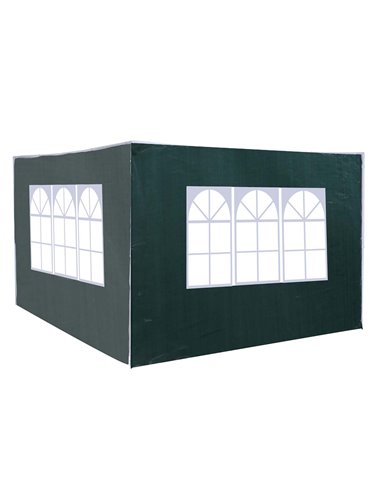 Outsunny 3 Meters Canopy Gazebo Marquee Replacement Exchangeable Side Panel Wall Panels Walls (Green) 01-0202