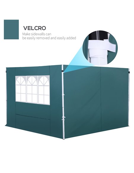 Outsunny 3m Gazebo with Versatile Exchangeable Side Panel, Perfect for Outdoor Events and Gatherings, Green 01-0209 - pic 51395 | FastDaddyshop