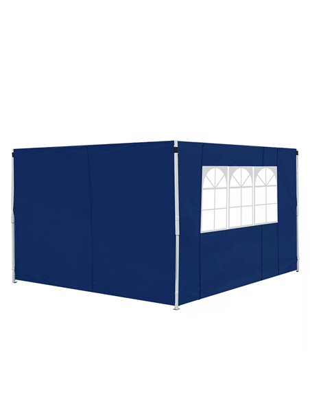 Outsunny 3m Gazebo with Exchangeable Side Panels, Window Feature, Outdoor Event Shelter, Blue 01-0208 - pic 51399 | FastDaddyshop