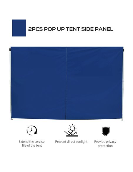 Outsunny 3m Gazebo with Exchangeable Side Panels, Window Feature, Outdoor Event Shelter, Blue 01-0208 - pic 51402 | FastDaddyshop