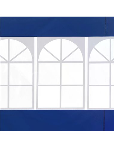Outsunny 3m Gazebo with Exchangeable Side Panels, Window Feature, Outdoor Event Shelter, Blue 01-0208