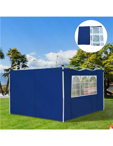 Outsunny 3m Gazebo with Exchangeable Side Panels, Window Feature, Outdoor Event Shelter, Blue 01-0208 - pic 51407 | FastDaddyshop