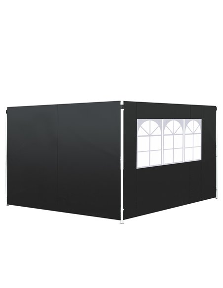 Outsunny 3m Gazebo Exchangeable Side Panels Wall-Black 01-0210 - pic 51408 | FastDaddyshop