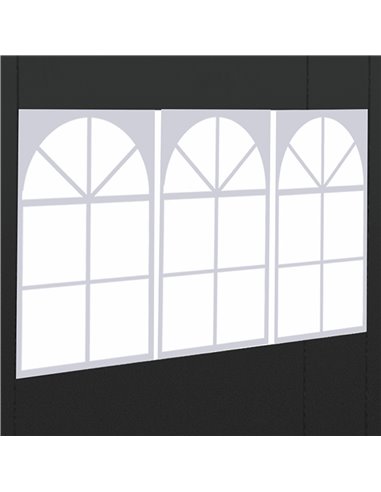 Outsunny 3m Gazebo Exchangeable Side Panels Wall-Black 01-0210