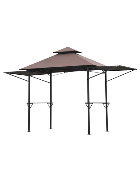 Outsunny 2.5 x 1.5m BBQ Tent Camping Picnic Gazebo Marquee, Coffee 84C-011 - pic 51435 | FastDaddyshop