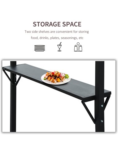 Outsunny 2.5 x 1.5m BBQ Tent Camping Picnic Gazebo Marquee Shelter Portable Waterproof, Coffee 84C-011