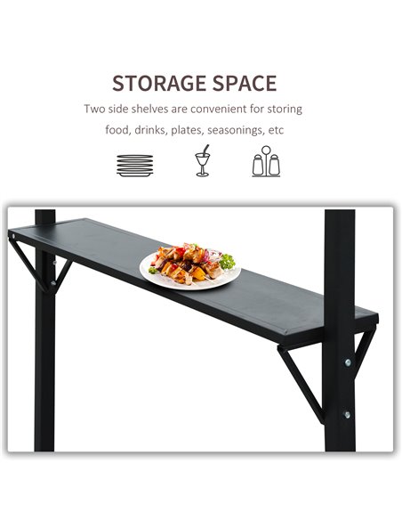 Outsunny 2.5 x 1.5m BBQ Tent Camping Picnic Gazebo Marquee Shelter Portable Waterproof, Coffee 84C-011 - pic 51440 | FastDaddyshop