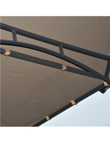 Outsunny 2.5 x 1.5m BBQ Tent Camping Picnic Gazebo Marquee Shelter Portable Waterproof, Coffee 84C-011