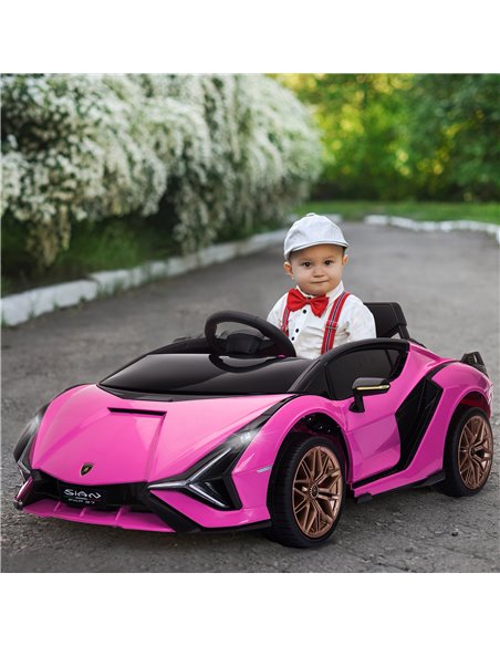 HOMCOM Compatible 12V Battery-powered Kids Electric Ride On Car Lamborghini SIAN Toy with Parental Remote Control Lights MP3 for - pic 5146 | FastDaddyshop