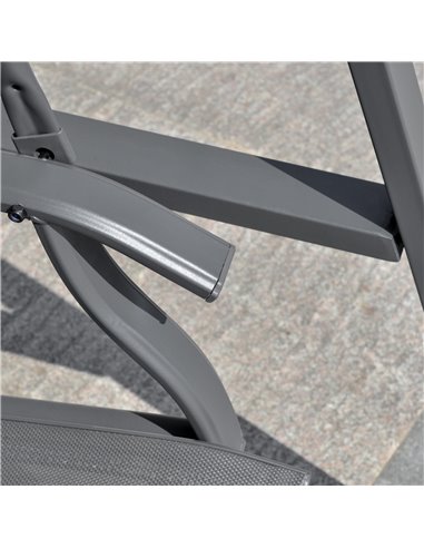 Outsunny 2 Seater Garden Swing Chair, Outdoor Canopy Swing Bench with Adjustable Shade and Metal Frame, Dark Grey 84A-251CG