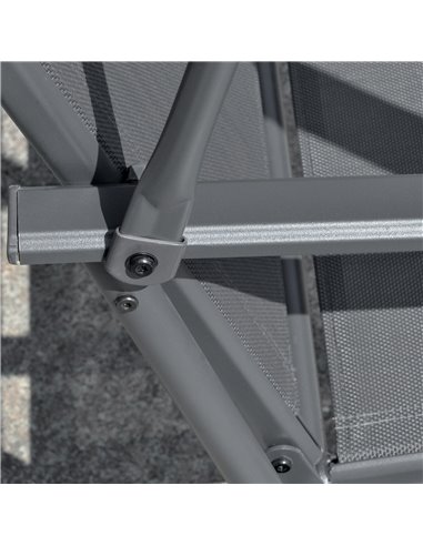 Outsunny 2 Seater Garden Swing Chair, Outdoor Canopy Swing Bench with Adjustable Shade and Metal Frame, Dark Grey 84A-251CG
