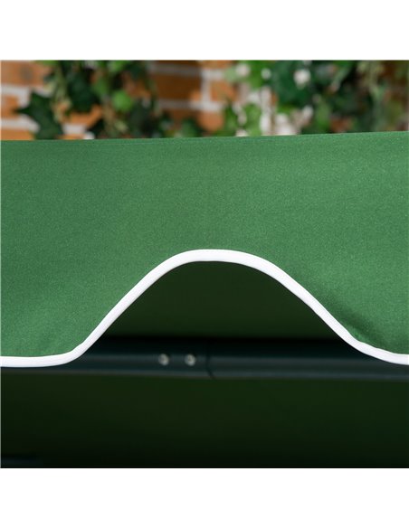 Outsunny 3 Seater Garden Swing Chair with Adjustable Canopy, Steel Frame, Padded Seat, Green  84A-054V03GN - pic 51506 | FastDaddyshop