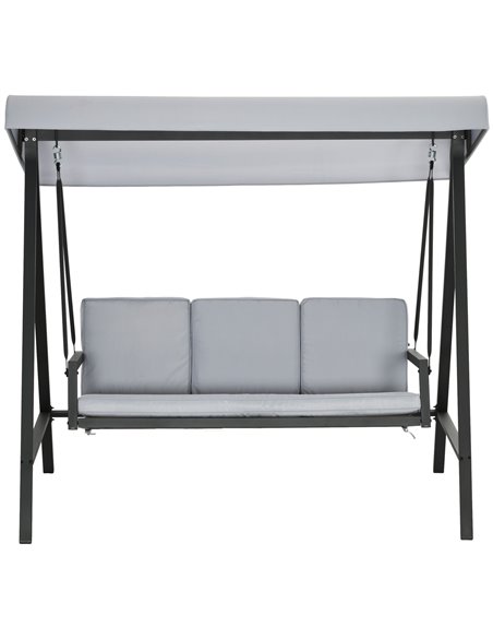 Outsunny 3 Seater Garden Swing Chair, Outdoor Hammock, Grey 84A-307V70LG - pic 51507 | FastDaddyshop