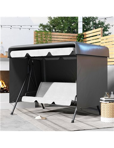 Outsunny Garden Swing Chair Bench Waterproof Anti-UV Cover, Dark Grey 84B-265V00CG
