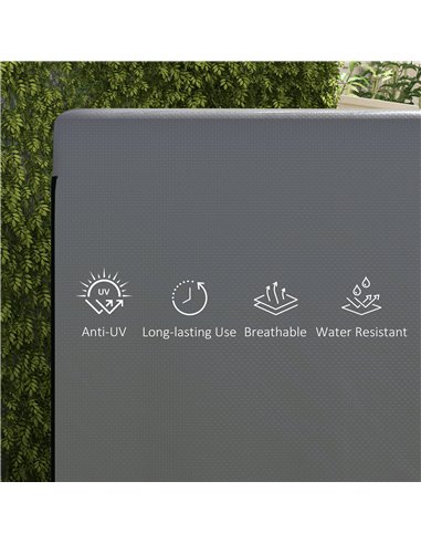 Outsunny Garden Swing Chair Bench Cover, Waterproof Anti-UV Outdoor Furniture Protector, Dark Grey, 215L x 155W x 150Hcm 84B-265