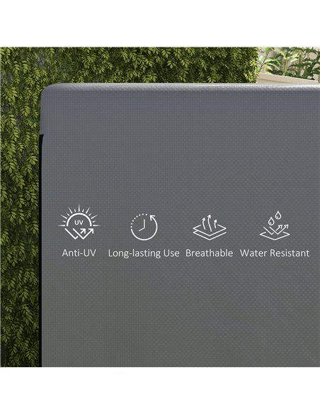 Outsunny Garden Swing Chair Bench Cover, Waterproof Anti-UV Outdoor Furniture Protector, Dark Grey, 215L x 155W x 150Hcm 84B-265 - pic 51519 | FastDaddyshop