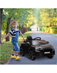 Homcom 3+ Kids Electric Car 6V Audi RS Q8 with Parental Remote Control, Music, Lights, USB, MP3, Bluetooth, Black 2