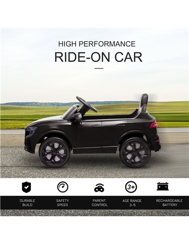 HOMCOM Compatible 6V Battery-powered Kids Electric Ride On Car Audi RS Q8 Toy with Parental Remote Control Music Lights USB MP3 