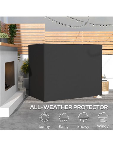Outsunny 3-Seat Outdoor Garden Swing Chair Protective Cover, Dark Grey 84B-577V00CG