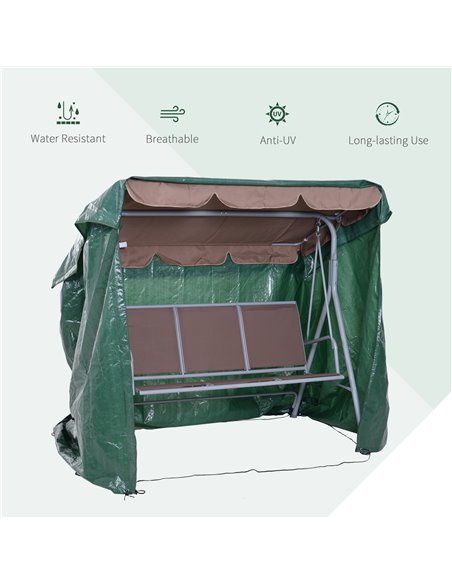 Outsunny Large Patio Swing Chair Cover Outdoor Garden Furniture Protector Wind UV 84B-265 - pic 51582 | FastDaddyshop