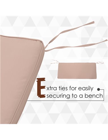 Outsunny Replacement Cushion for 2-Seater Swing Chair, Comfortable Polyester Padding, Beige 84B-387BG