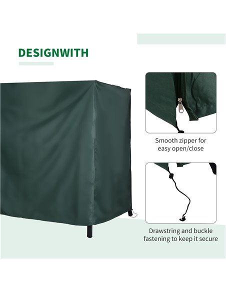 Outsunny Swing Chair Cover Waterproof Oxford Polyester, 164cm Height, Garden Furniture Protection, Green 84B-446 - pic 51611 | FastDaddyshop