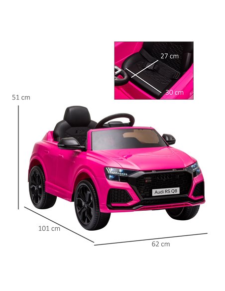 HOMCOM Compatible 6V Battery-powered Kids Electric Ride On Car Audi RS Q8 Toy with Parental Remote Control Music Lights USB MP3  - pic 5163 | FastDaddyshop