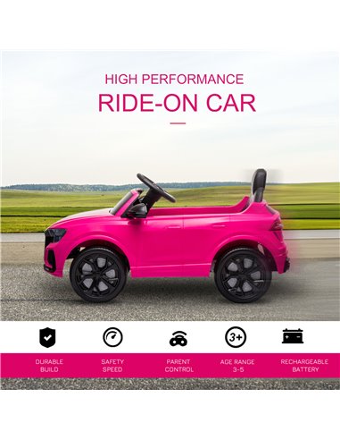 HOMCOM Compatible 6V Battery-powered Kids Electric Ride On Car Audi RS Q8 Toy with Parental Remote Control Music Lights USB MP3 
