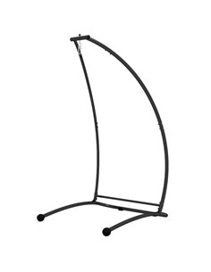 Outsunny Hammock Chair Stand, C Shape Hanging Heavy Duty Metal Frame, Black 84A-297V00BK