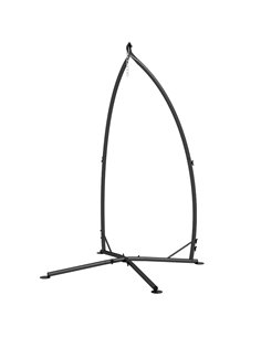 Outsunny Hammock Chair Stand, Hanging Heavy Duty Metal Frame, Black 84A-313V00BK