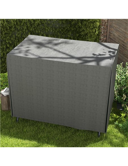 Outsunny Patio Swing Chair Cover, 600D Oxford Waterproof Anti-UV Outdoor Furniture Protector, Dark Grey, 205L x 124W x 164H cm 8 - pic 51676 | FastDaddyshop